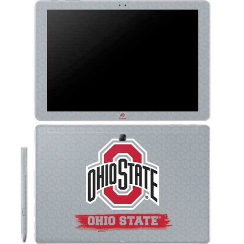 Ohio State University Distressed Logo Galaxy Book 12in Skin